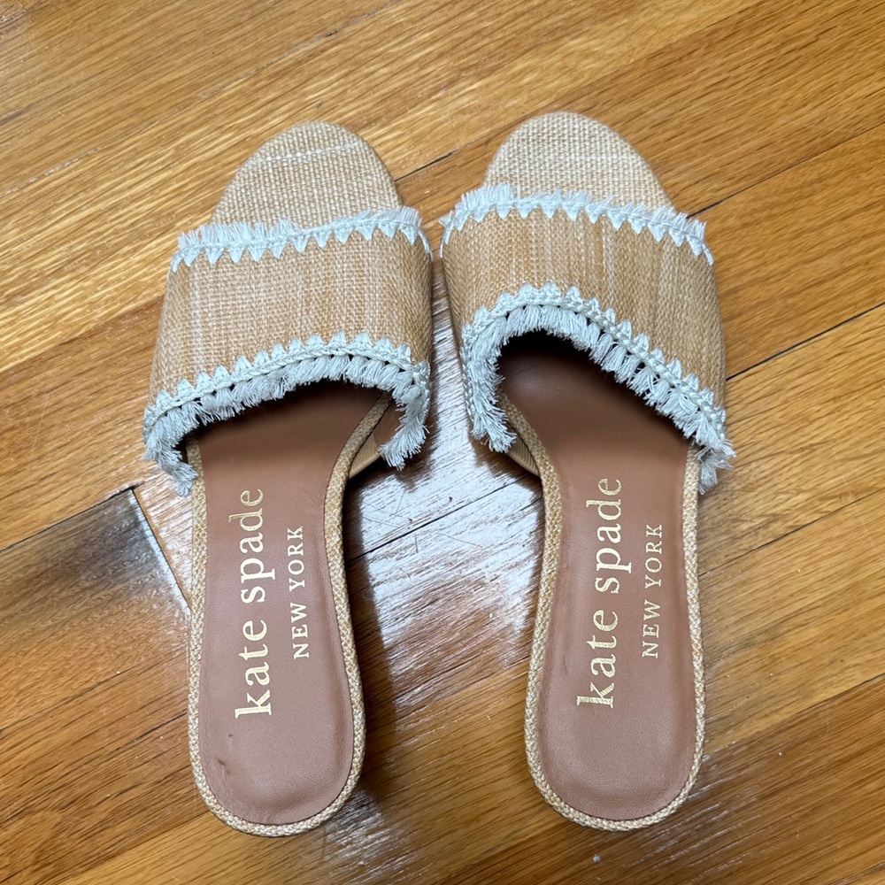 Kate Spade Women’s Tan and Cream Mules